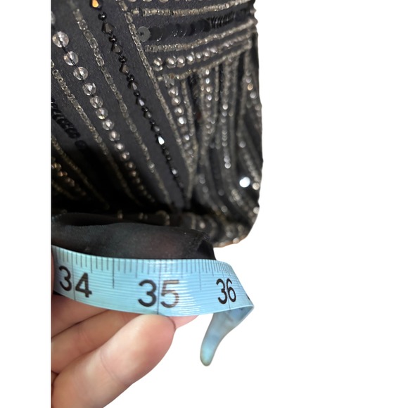 Parker Taha Silk Sequin Dress Halter Neck Sleeveless Party Cocktail‎ Black - Picture 11 of 13